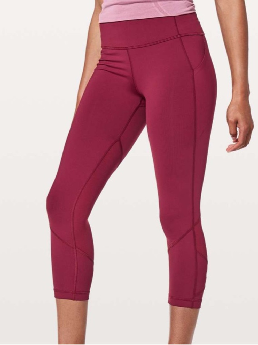 Lululemon Pace Rival Crop *22" size 2 
Ruby Wine